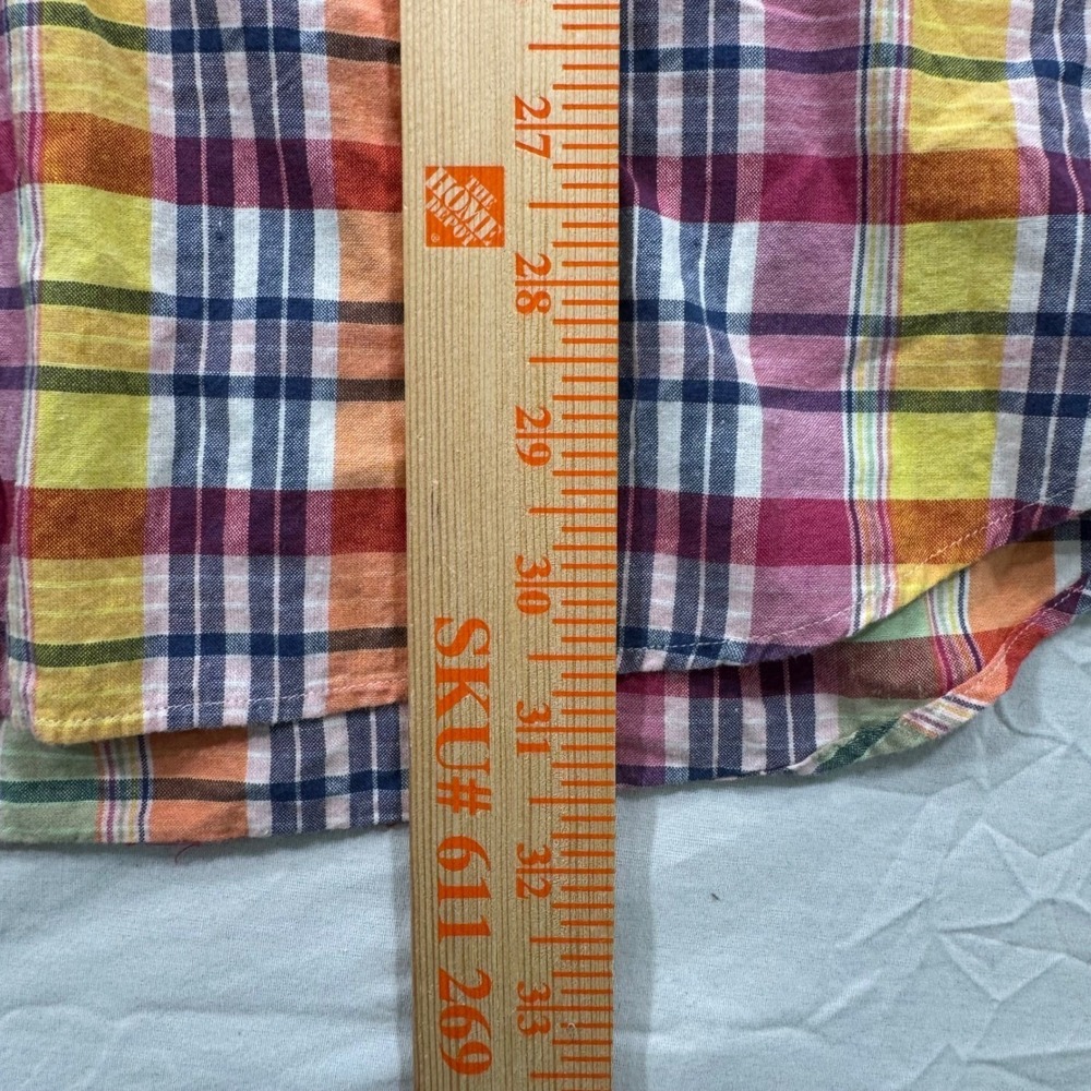 Ralph Lauren Button Down Shirt Men XXL Multicolor Plaid Classic Fit Short Sleeve - Picture 6 of 10